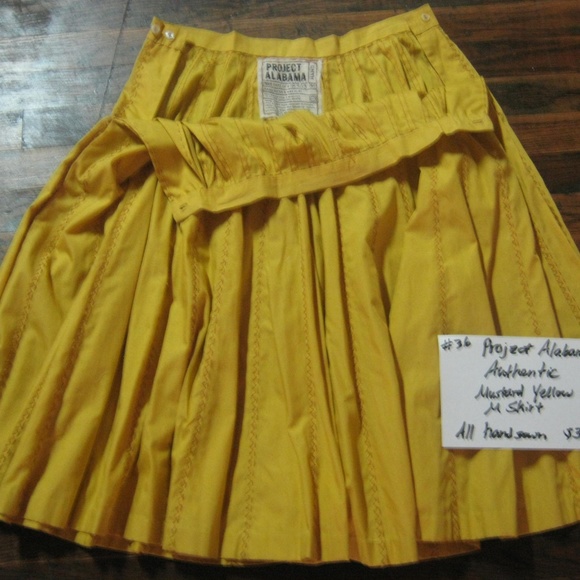 Authentic Project Alabama Handmade Yellow M Skirt - Picture 1 of 6